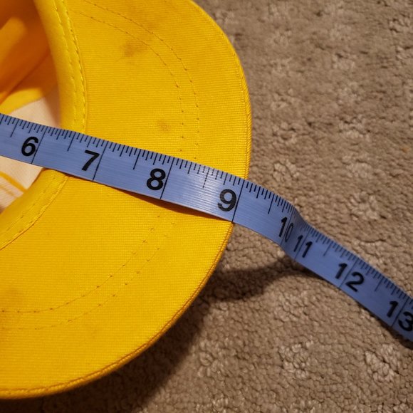 Vintage Toppers I Love Cat Machines Baseball Cap Hat Yellow Youth OS 1995 Retro - Picture 10 of 10